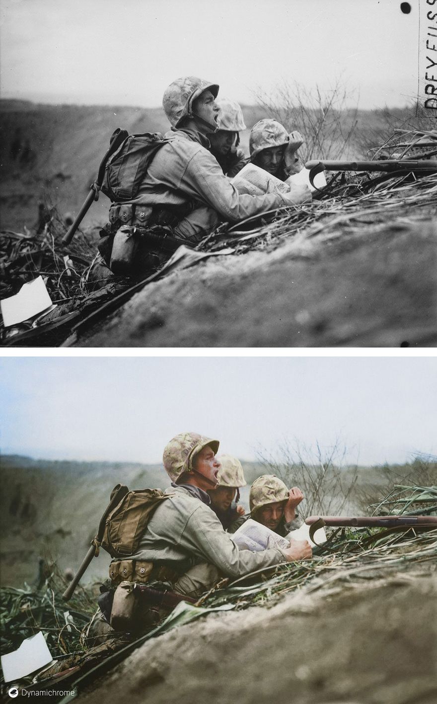 Observer on Iwo Jima, February, 1945