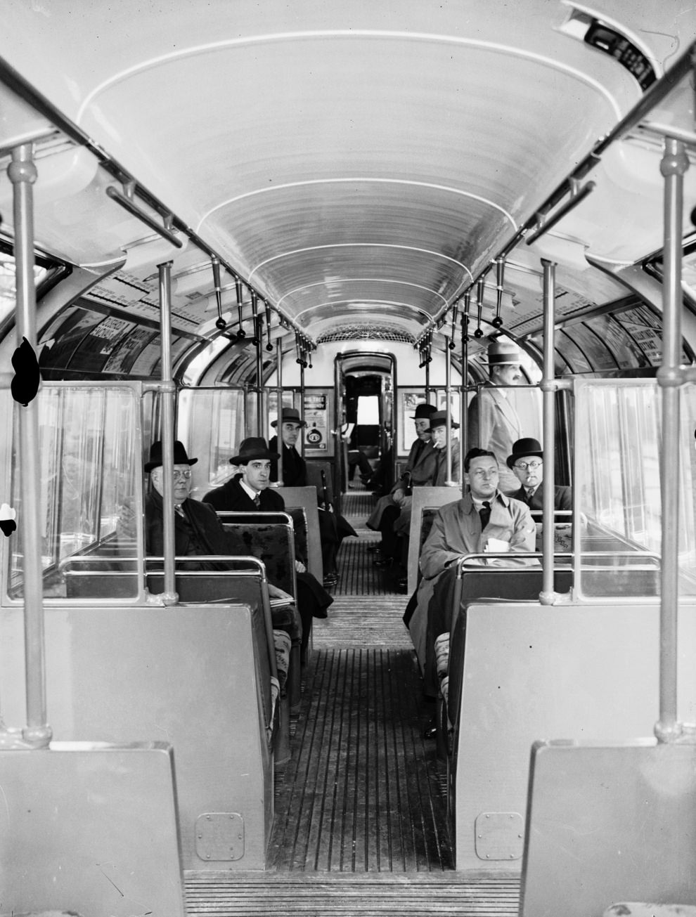 New interiors in 1936: more seating, better lighting and ventilation and a more streamlined shape.