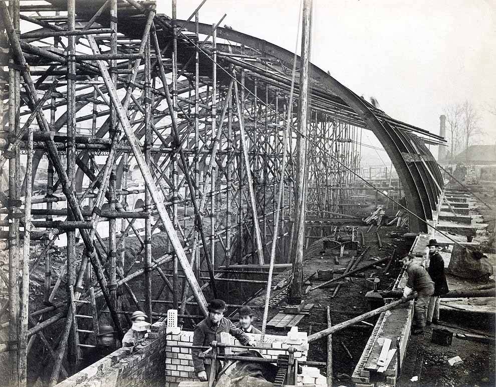 Gloucester Road Station under construction, 1866