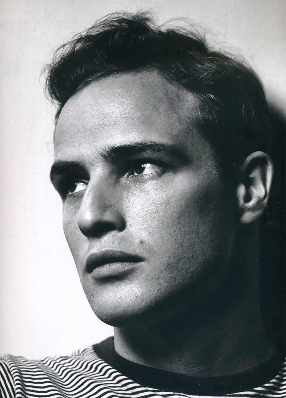 American movie star Marlon Brando. USA, New York City, Halsman’s studio, 1950.