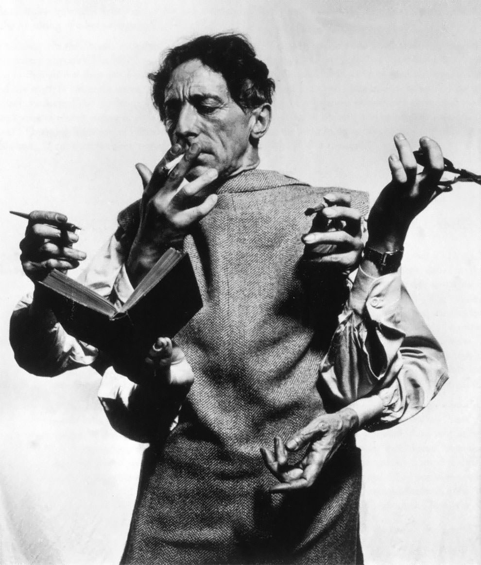 French poet, artist and filmmaker Jean Cocteau. USA, New York City, 1949.