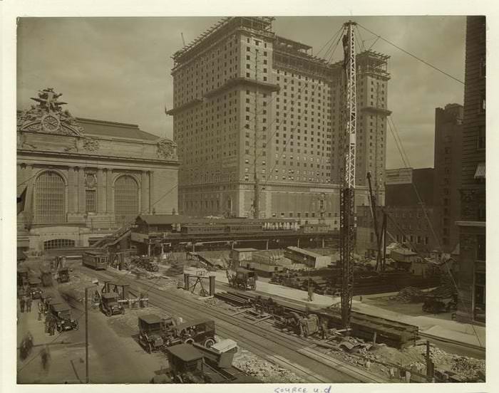 The Commodore Hotel was built in 1919 east of Grand Central Terminal. In 1980 it was completely remodeled, and is now the Grand Hyatt New York.