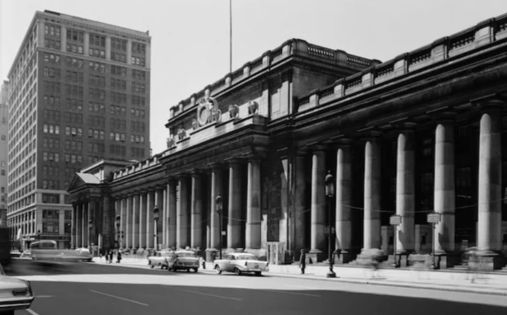 Pennsylvania Station, originally built in 1910, and torn down in 1963 to make way for the construction of Madison Square Garden