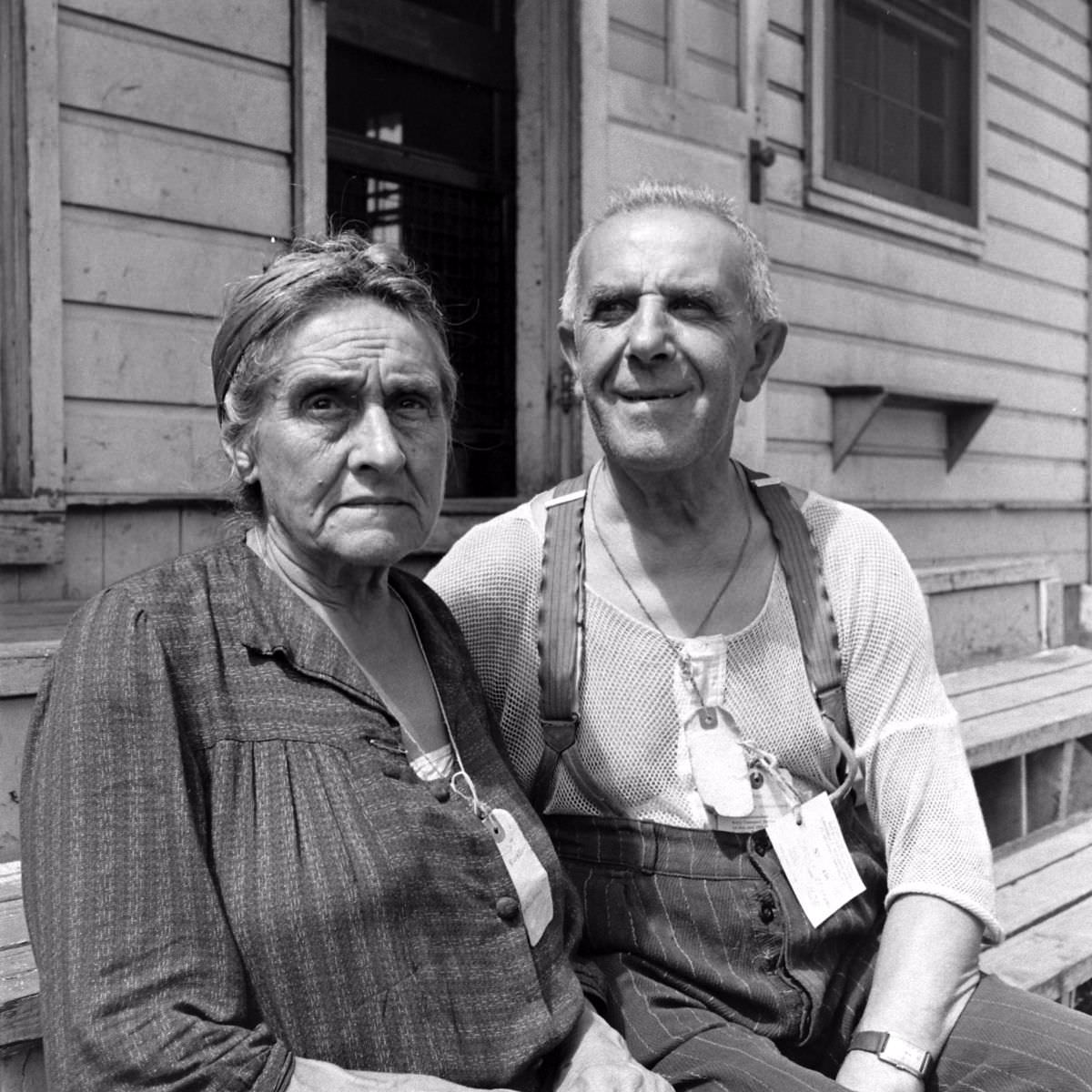 Refugees from Europe at Fort Ontario in Oswego, NY, 1944.