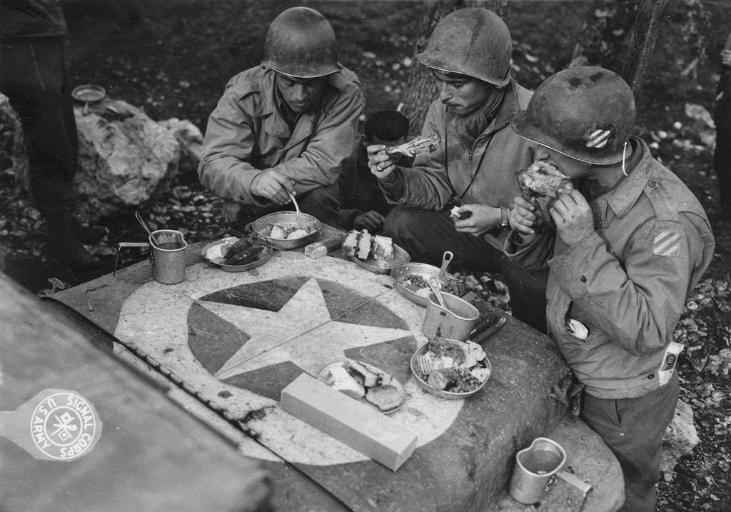 3rd ID Christmas dinner, Italy, 1943.