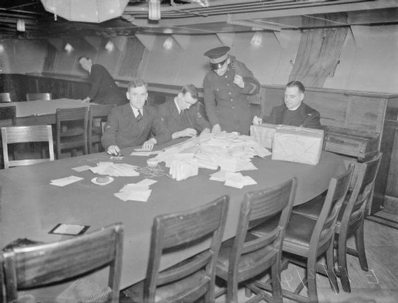 Christmas Preparations on Board the Aircraft Carrier HMS Victorious at Scapa Flow, 17 December 1941.