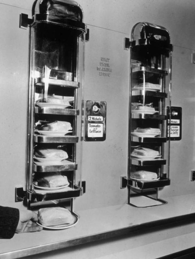 Not the most exciting vending machine — dispensing lumps of coal in France — but still useful once upon a time.