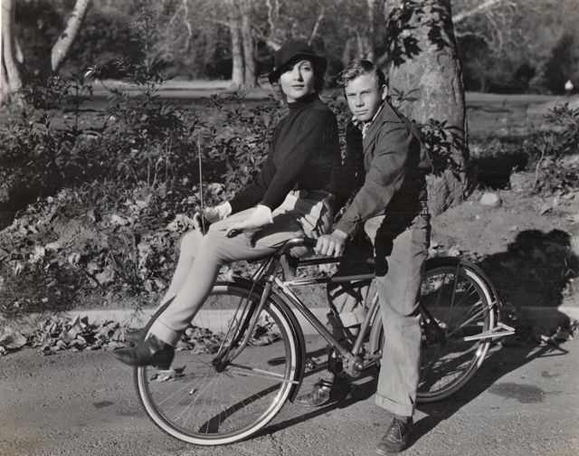 Ed Begley Jr riding a bike