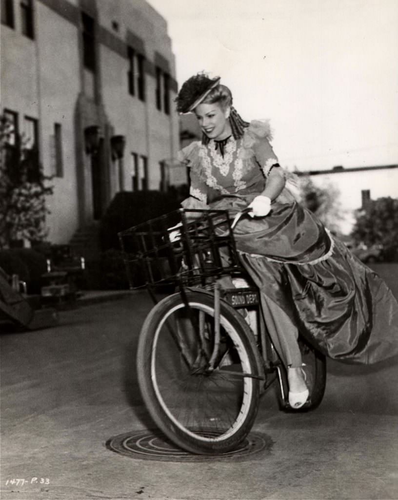 Ann Fredericks riding a Sound Department bike.