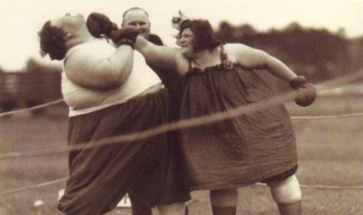 Victorian era female boxers