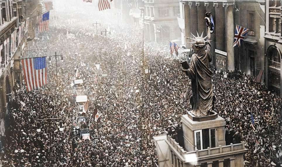 WWI ending colorized photos