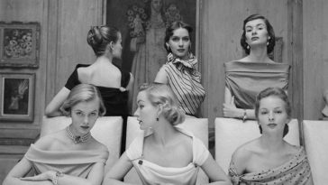 Black and white fashion photographs Nina Leen