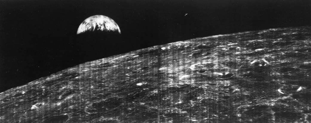The First Photograph of Earth from Moon, 1966