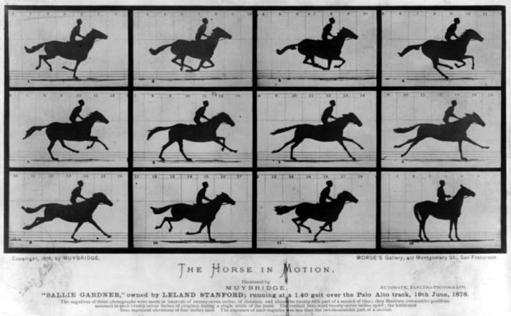 The first high-speed photoshoot, 1878