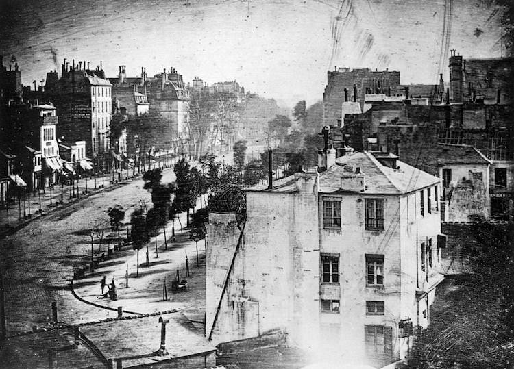 First photograph of people, 1838