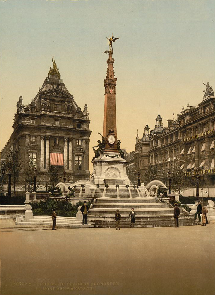 Brouckere Place and Fontaine Anspach, Brussels, 1890s