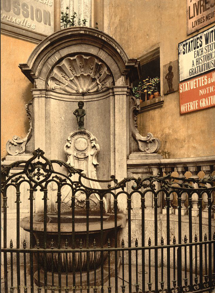 Manneken Pis, Brussels, 1890s