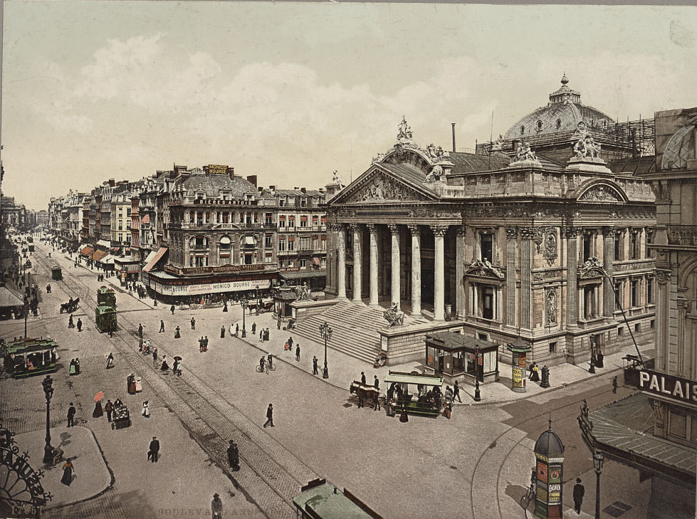 Boulevard Anspach, Brussels, 1890s