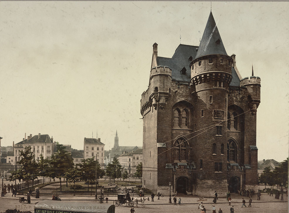 Hall door, Brussels, 1890s