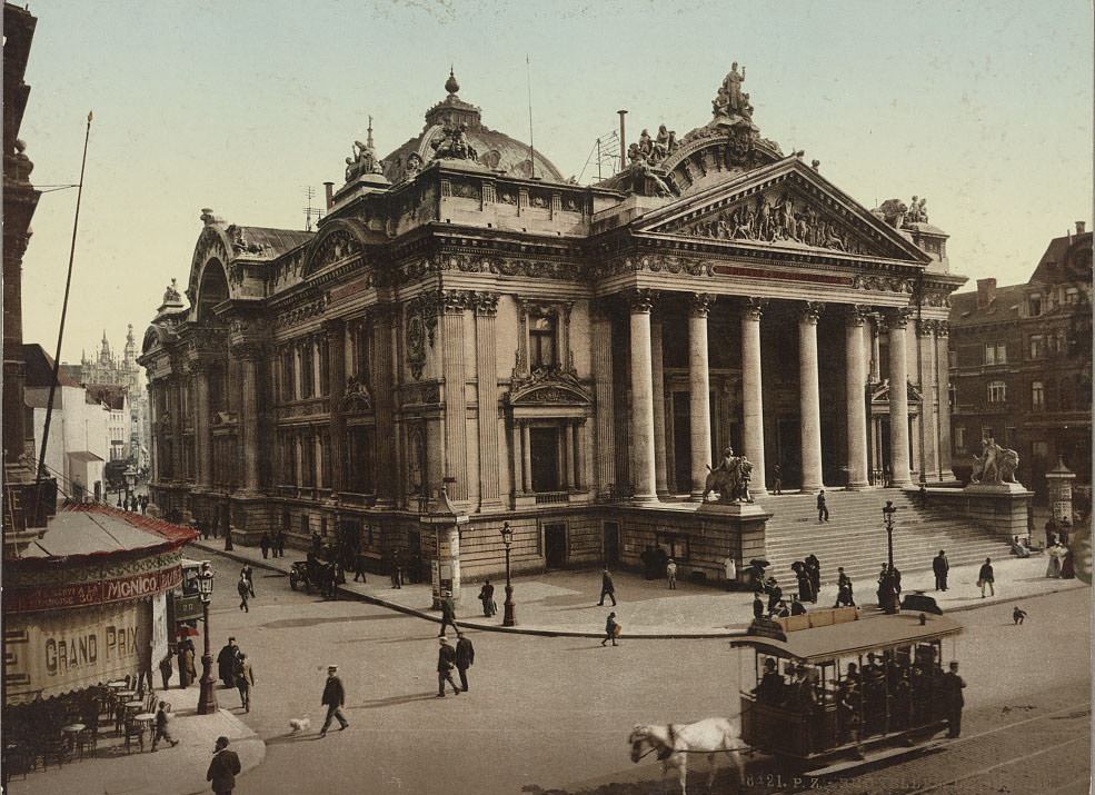 The stock market, Brussels, 1890s