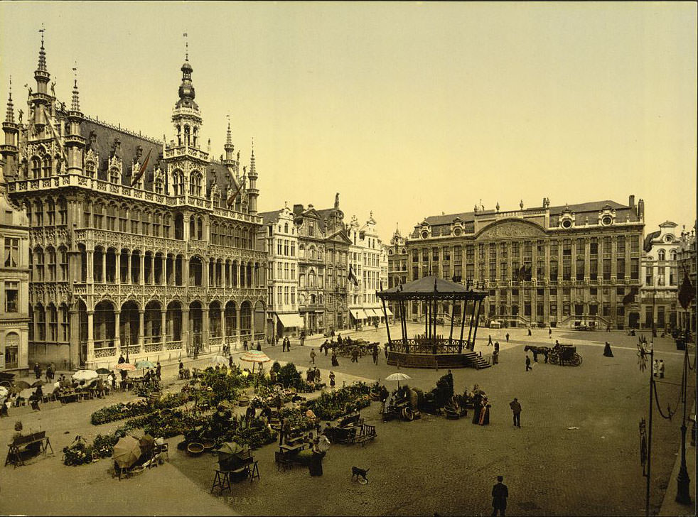 Grand Place, Brussels, 1890s