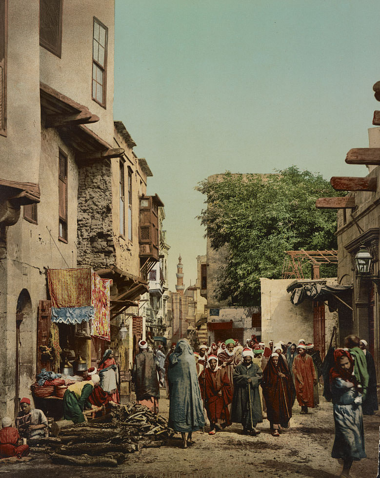 Arabic funeral convoy, Cairo, 1890s