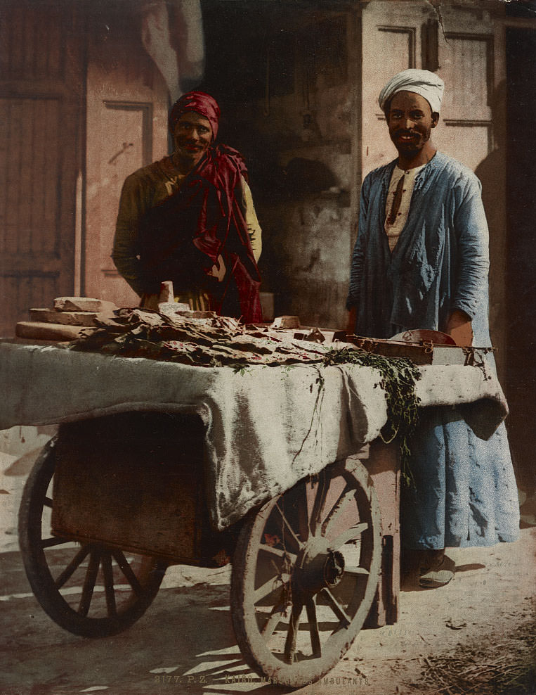 Street vendors, Cairo, 1890s