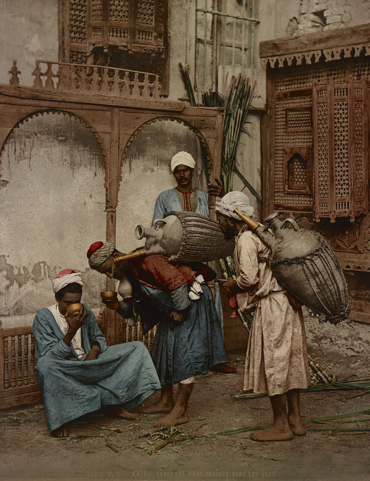 Street water vendors, Cairo, 1890s