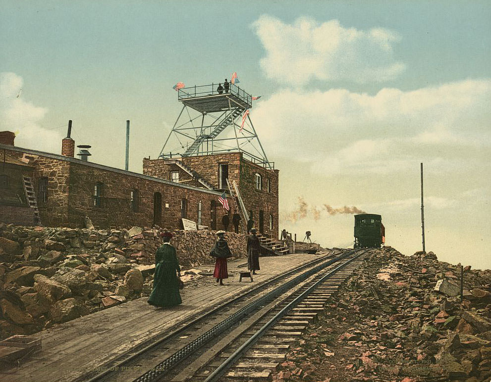 The summit of Pike's Peak, 1890s