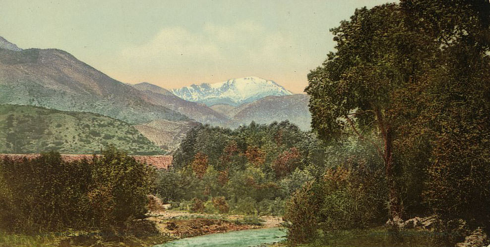 Pike's Peak from near Colorado City, 1890s
