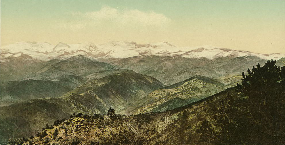 Snowy range from Bellevue, 1890s