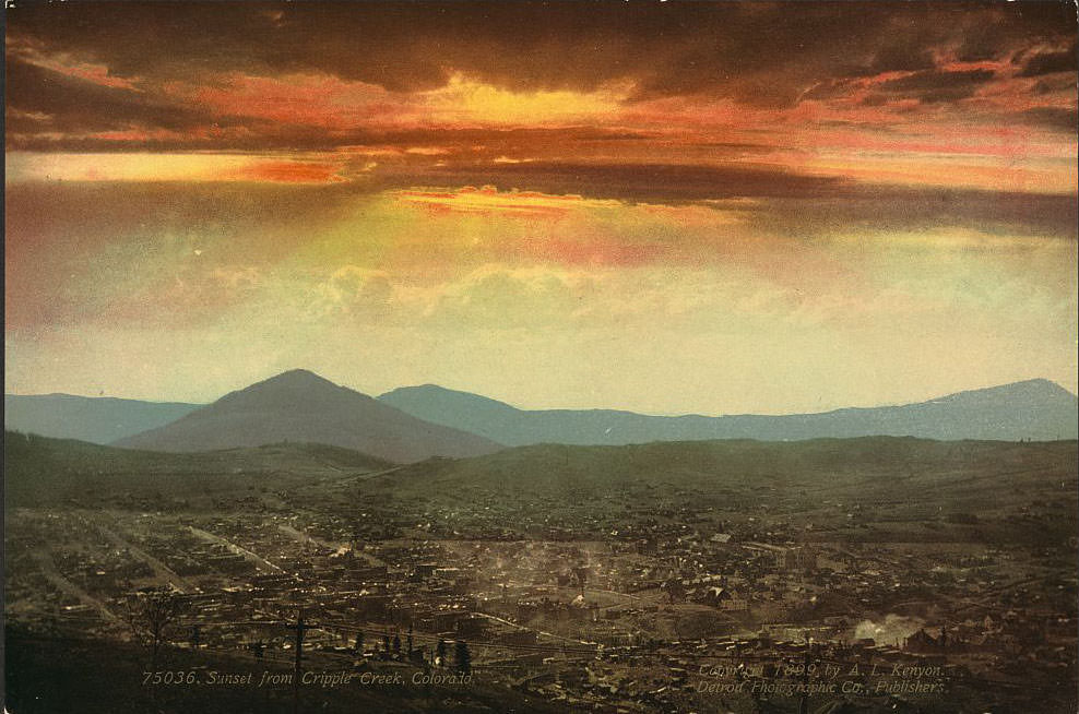 Sunset from Cripple Creek, 1890s