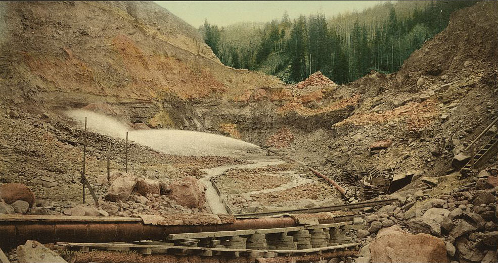 Placer mining, Colorado, 1890s