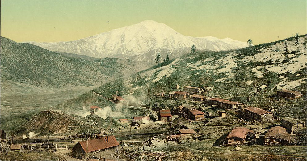 Mt. Sopris from Spring Gulch Mine, 1890s