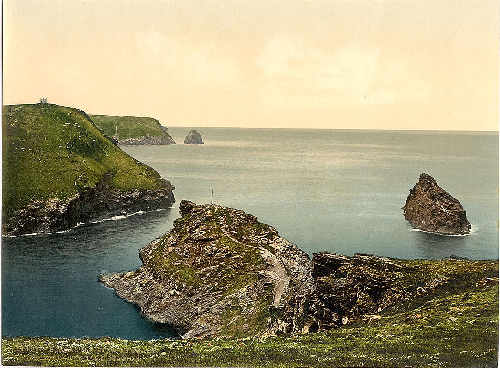 View of coast from coast guard's station, Boscastle, Cornwall