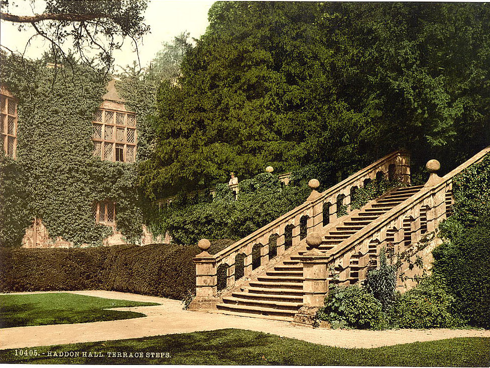 Haddon Hall, the terrace steps