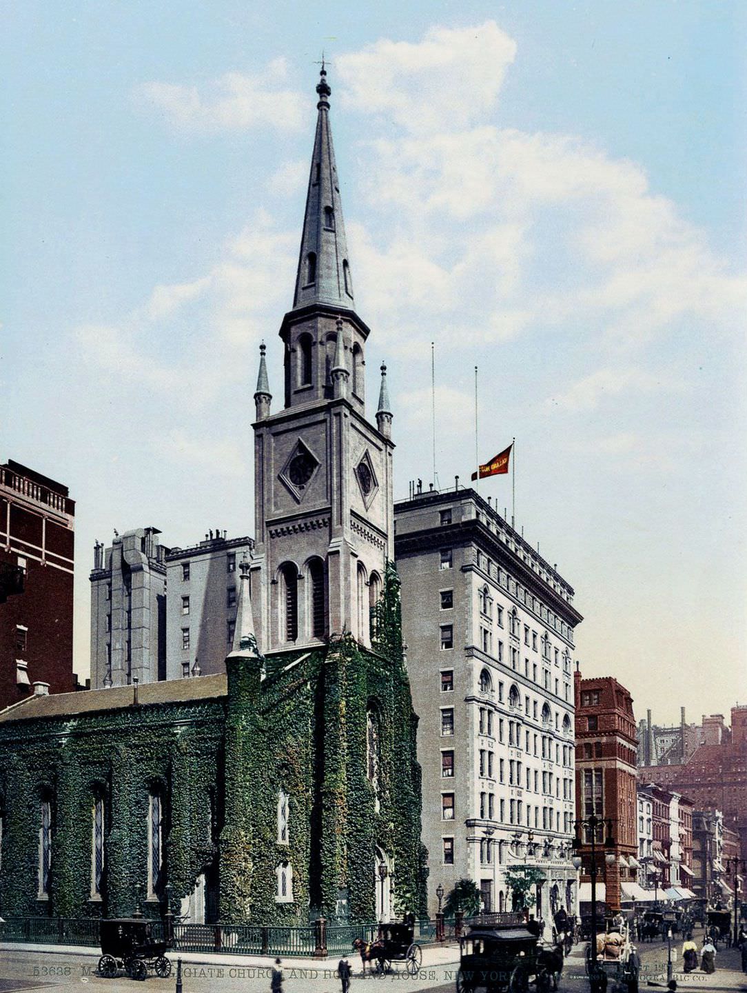 Marble Collegiate Church and Holland House, 1900