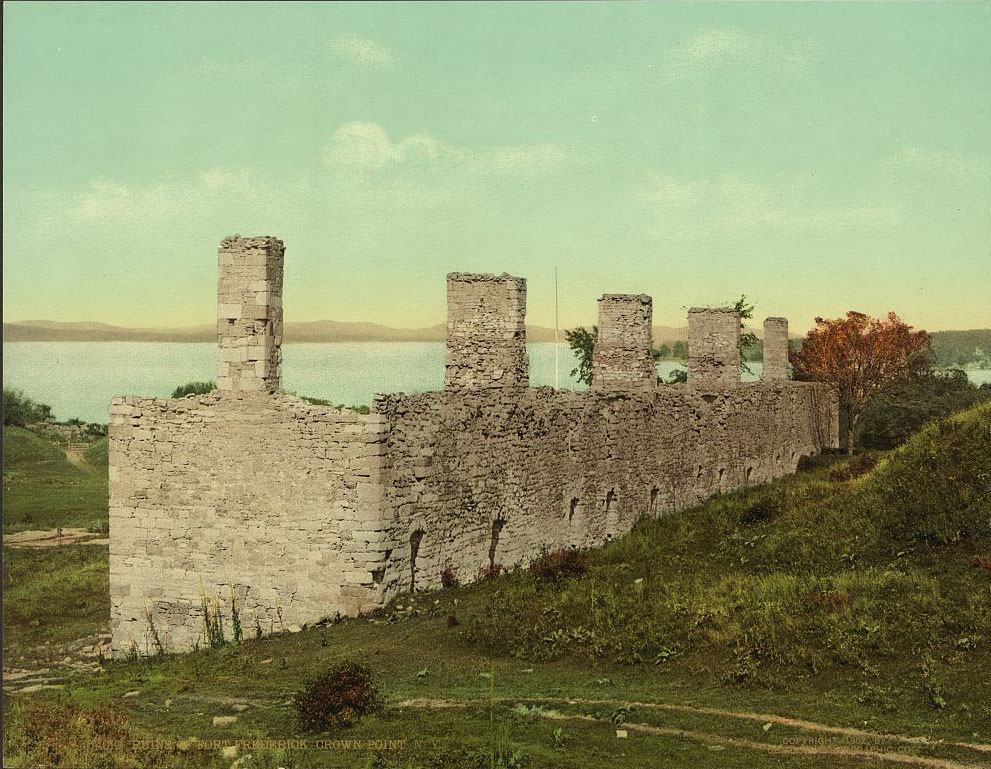 Ruins of Fort Crown Point, a British fort on Lake Champlain, Crown Point, 1902