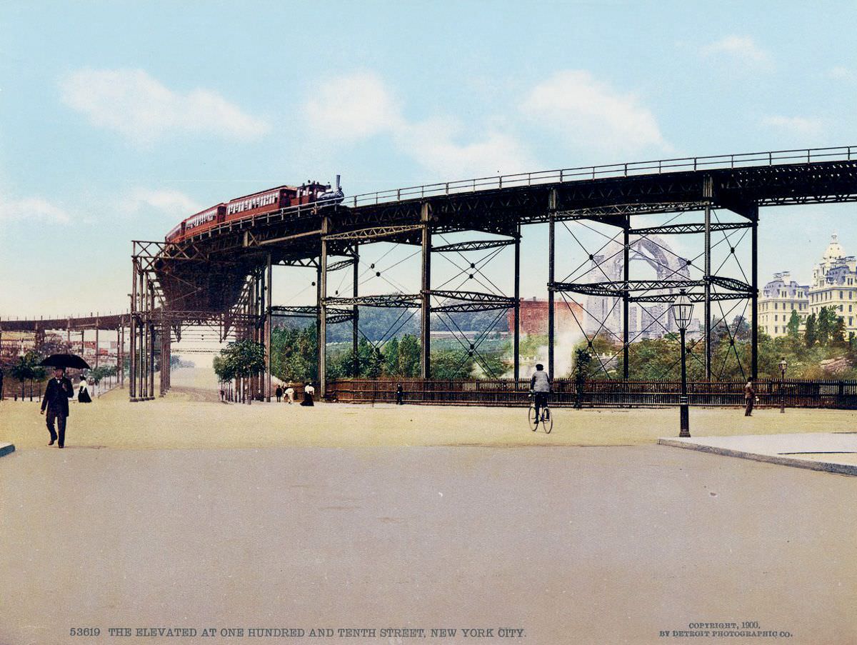 The Elevated at 110th Street, 1900