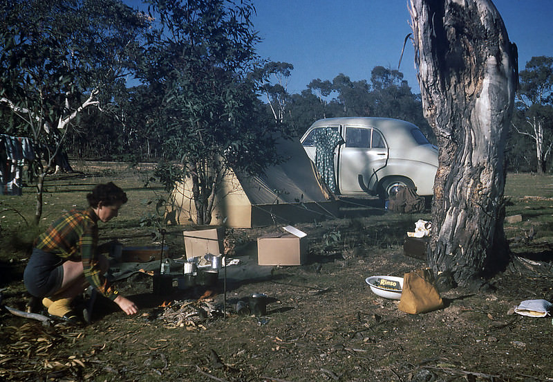 Campsite at Jews Creek, New South Wales, October 1954