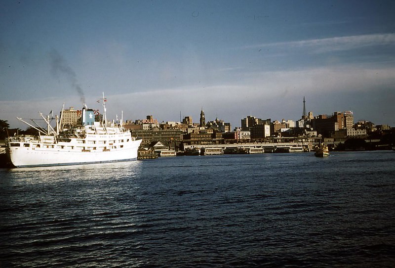 Sydney's Circular Quay, New South Wales, 1955