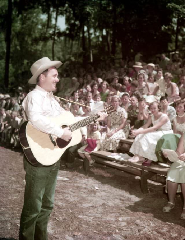 Guitarist performing at the Florida Folk Festival- White Springs, circa 1958