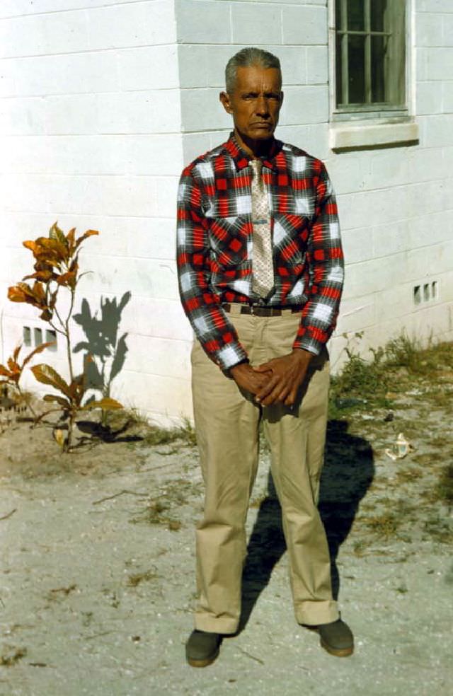 Seminole Man at Brighton Indian Reservation, circa 1958