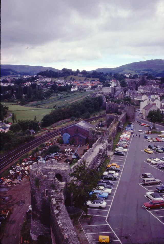 Castle Car Park, Conwy, 1977