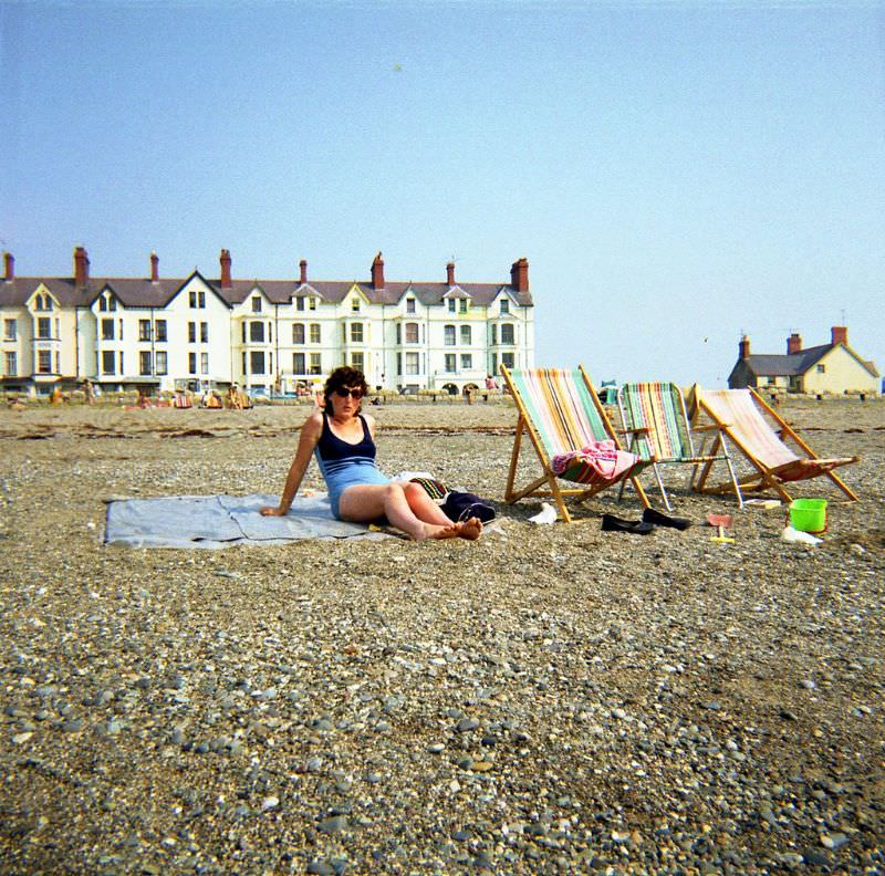 Pwllheli beach, 1973