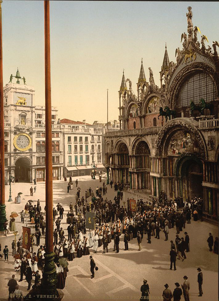 Procession in front of St. Mark's Palace