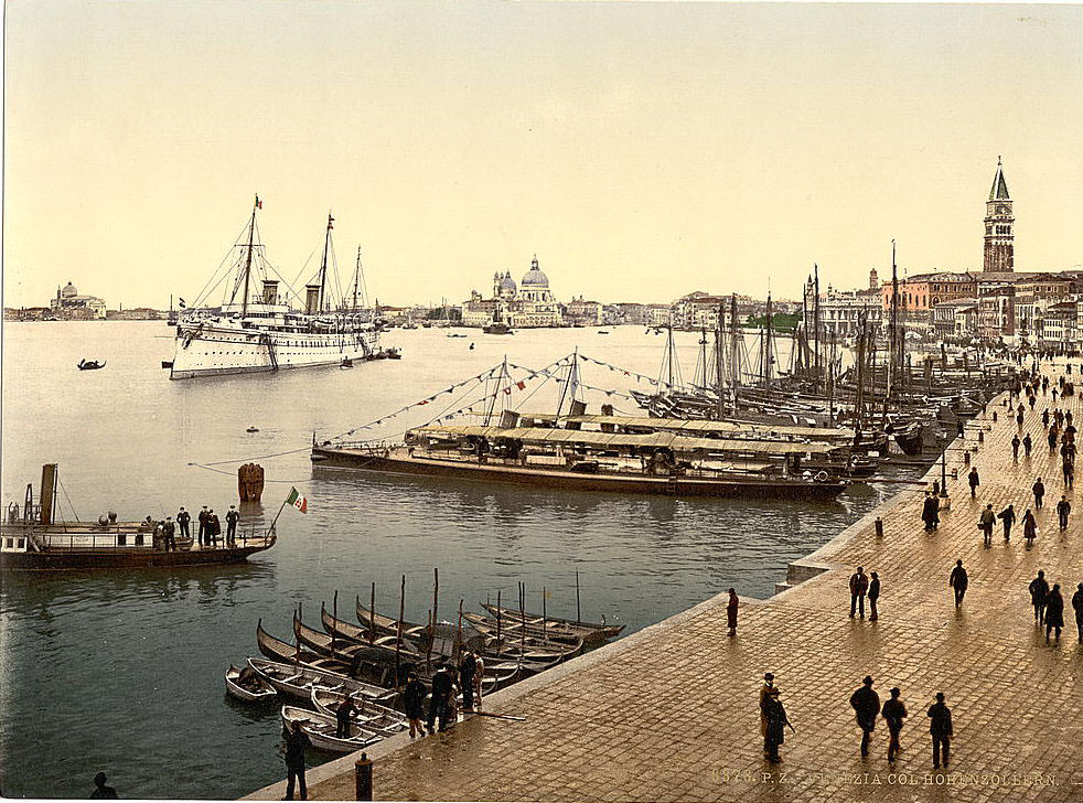 The Hohenzollern in Venice Harbor