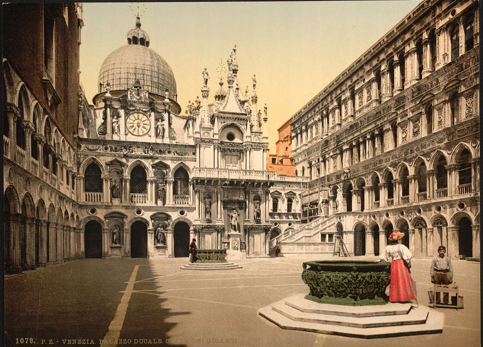 Interior of the Doges' Palace, with the Giant's Staircase