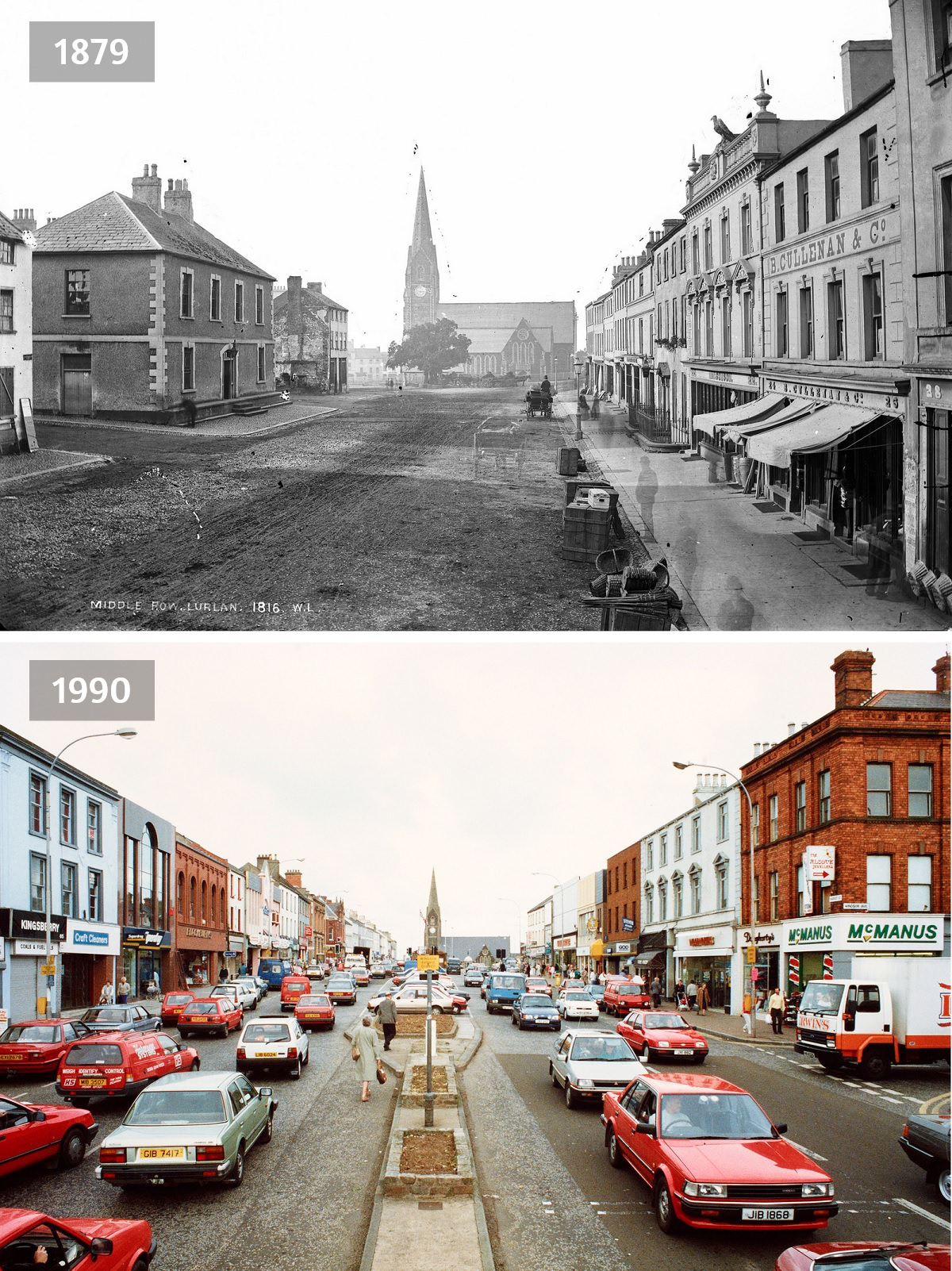 Middle Row, Lurgan, Armagh, 1879-1990