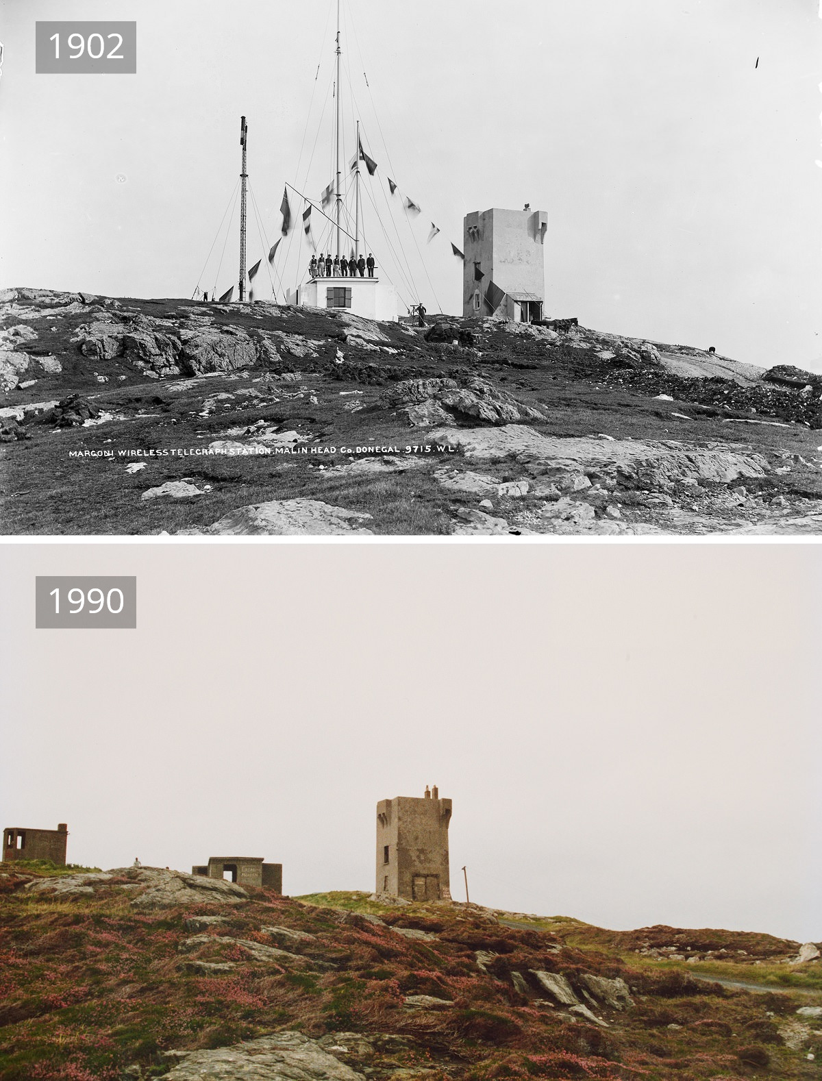 Marconi Wireless Telegraph Station, Malin Head, Donegal, 1902-1990